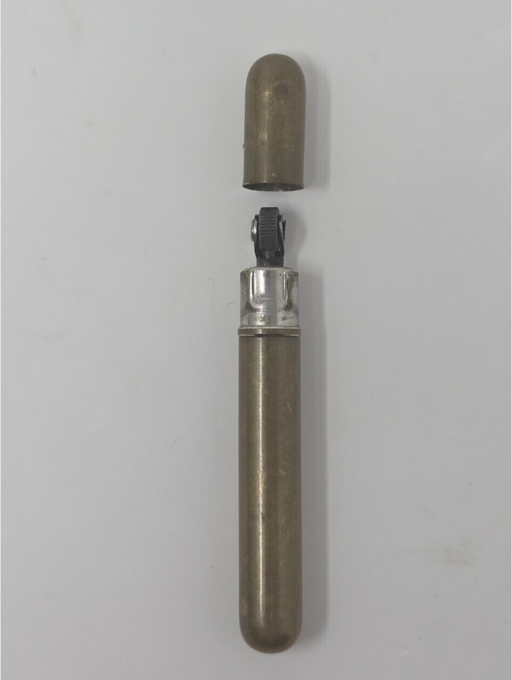 Vintage Bullet Lighter Metal Cylinder Flip Top Pocket Lighter Holder Style